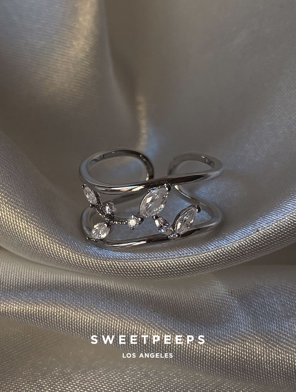 Catherine Leaves Ring - Silver