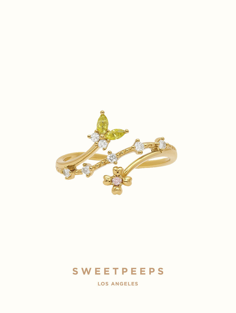Celestine Butterfly Ring