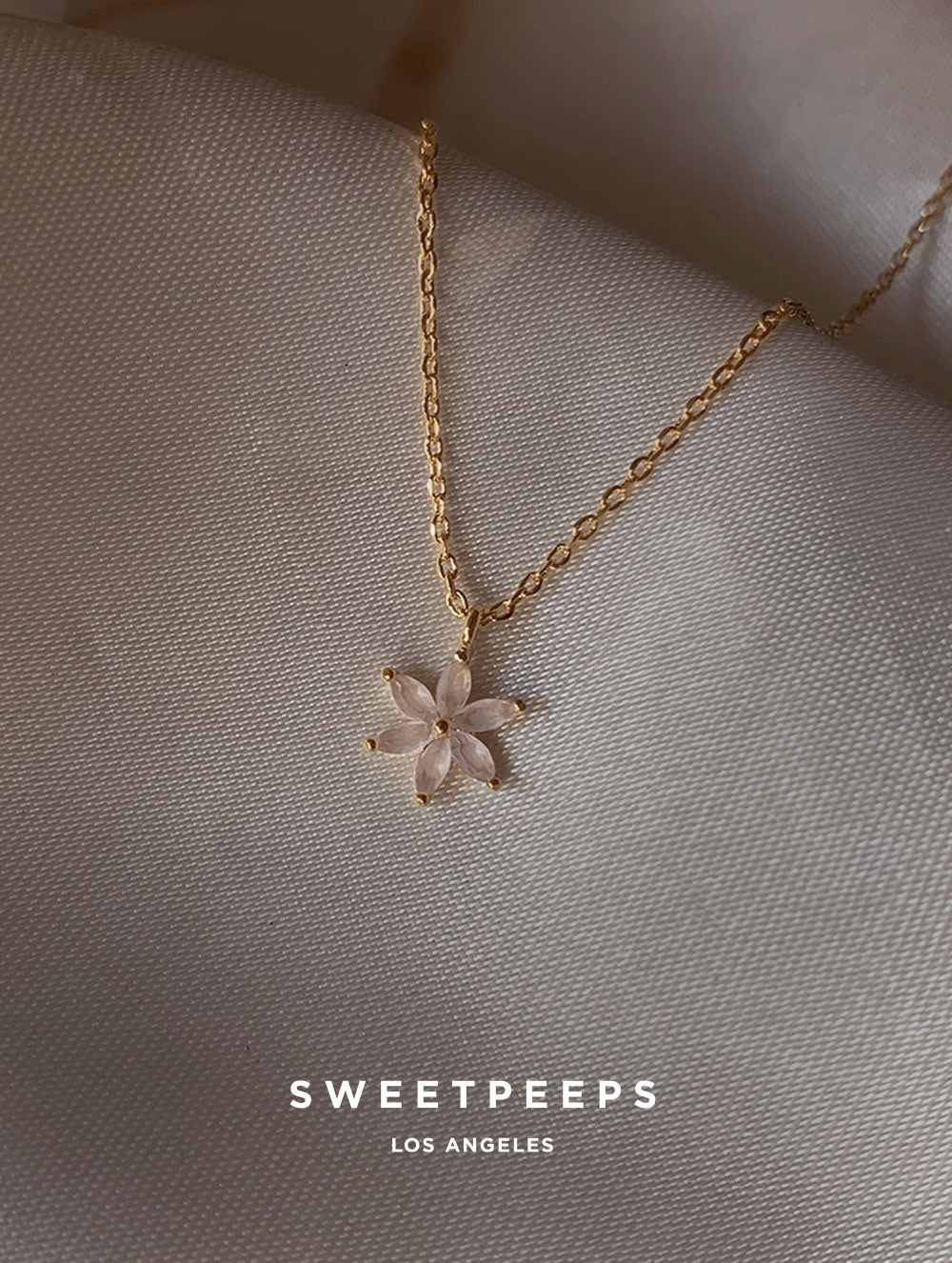 Eliza Pearl Petal Necklace