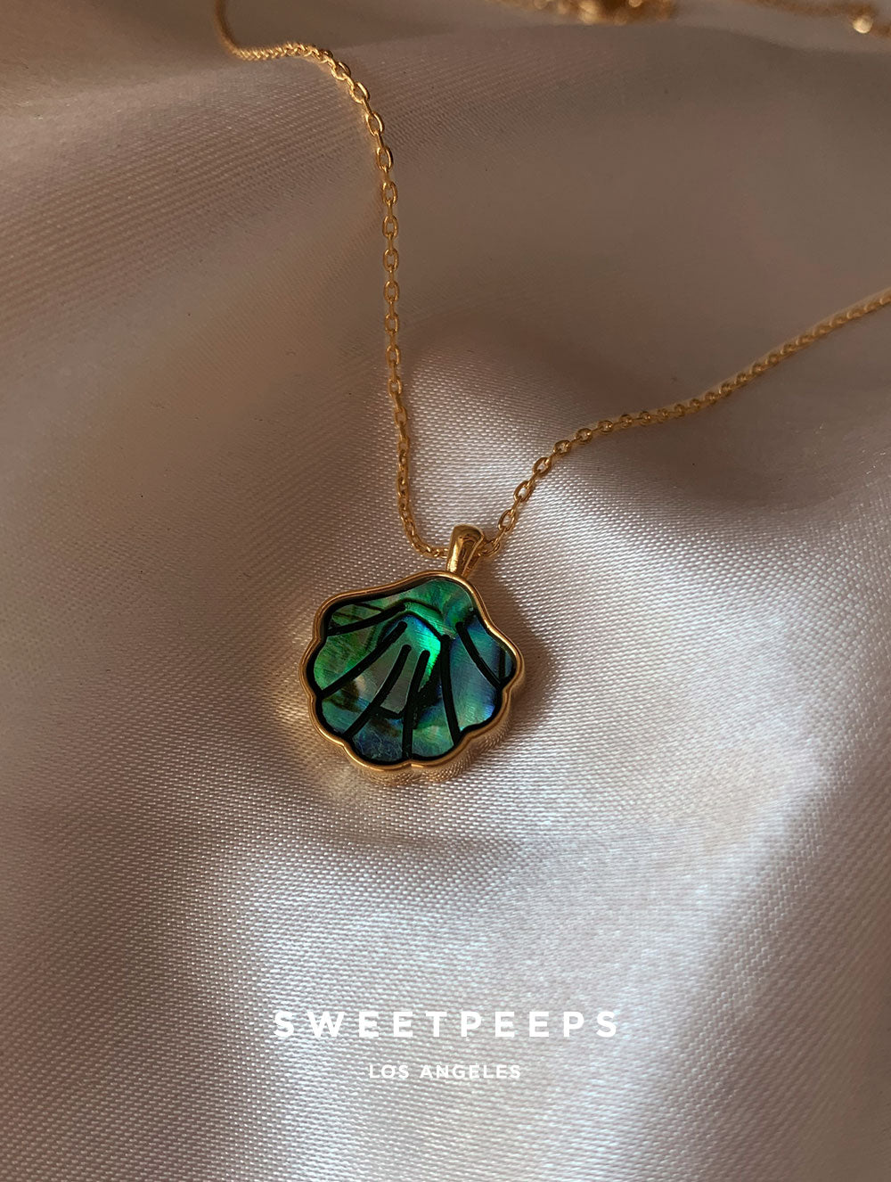 Opal Clam Necklace
