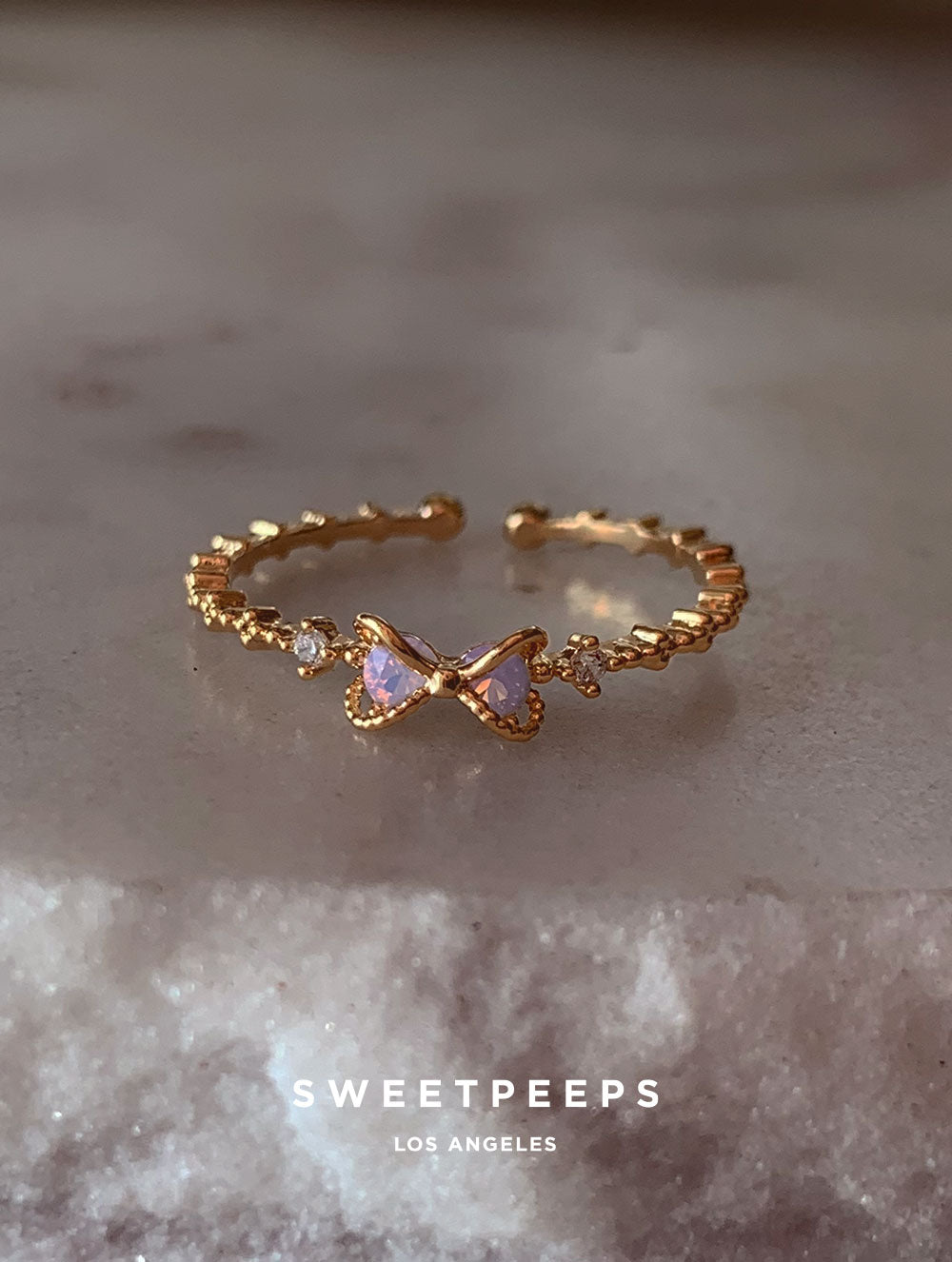 Nina Purple Bow Ring