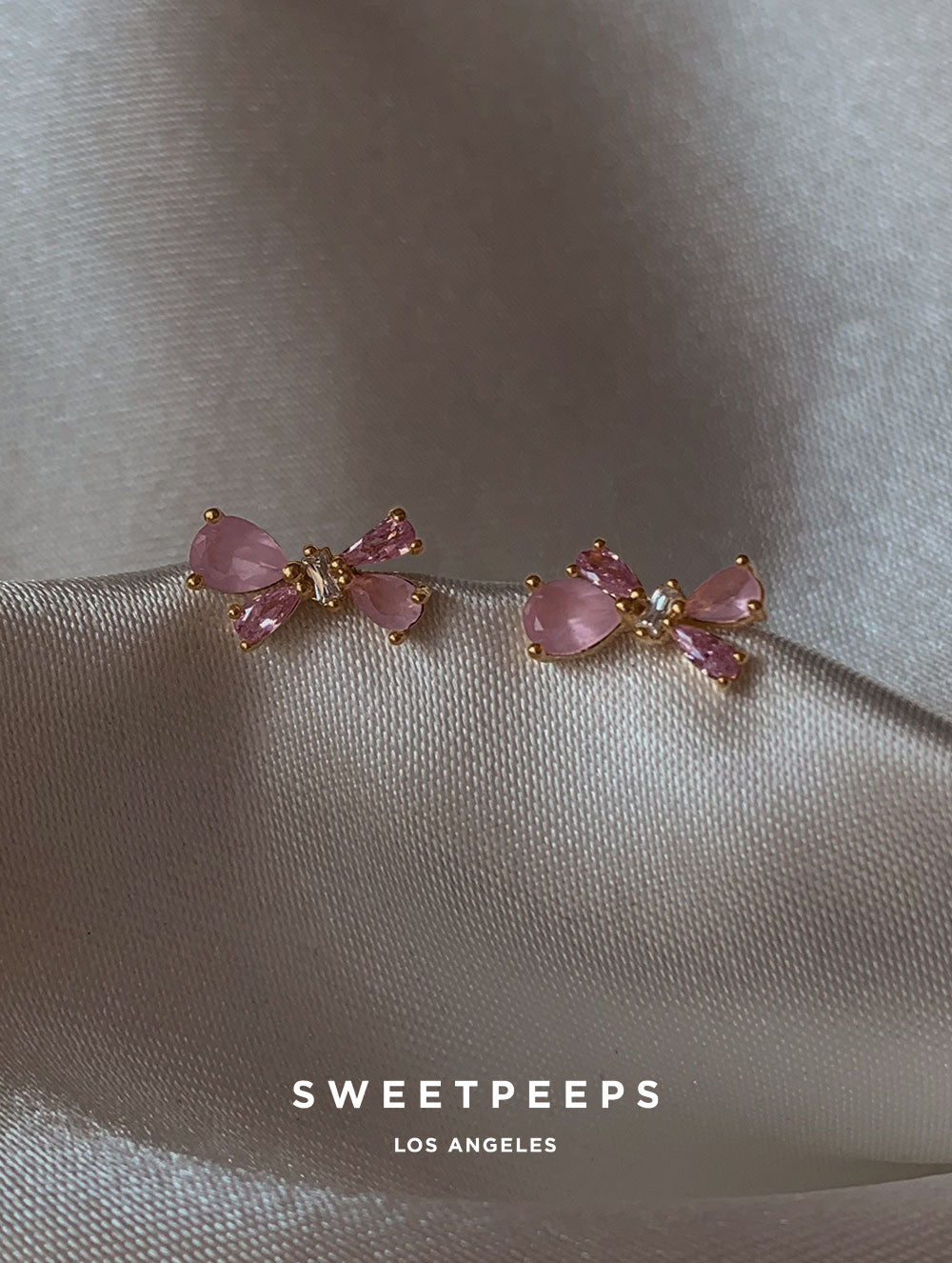 Kaeli Pink Bow Studs