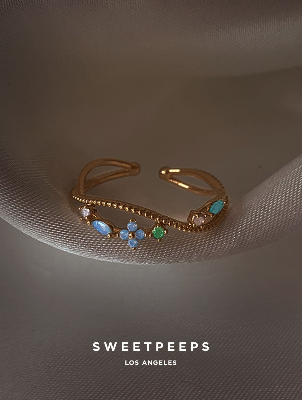 Romina Blue Pastel Ring