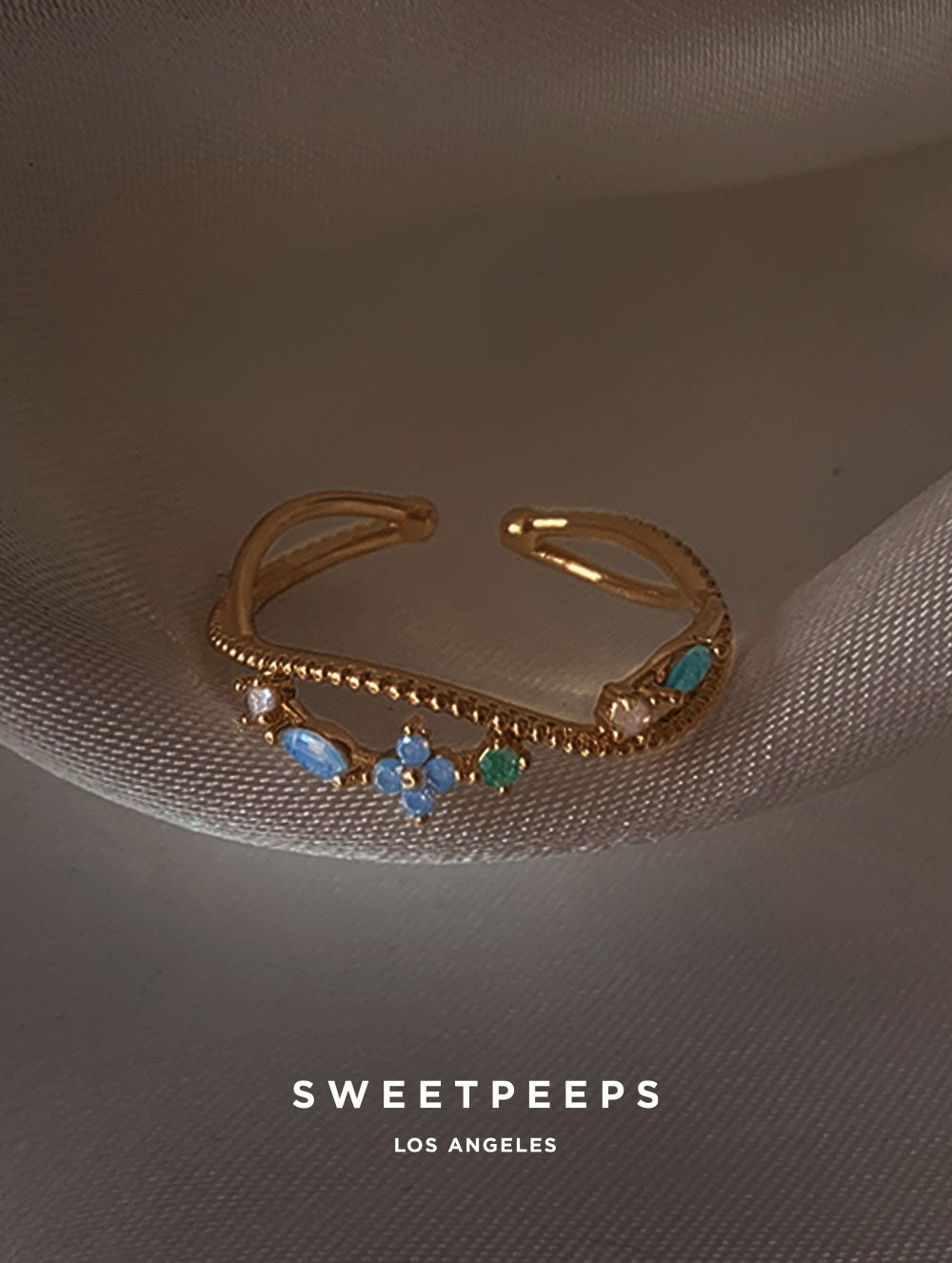 Romina Blue Pastel Ring