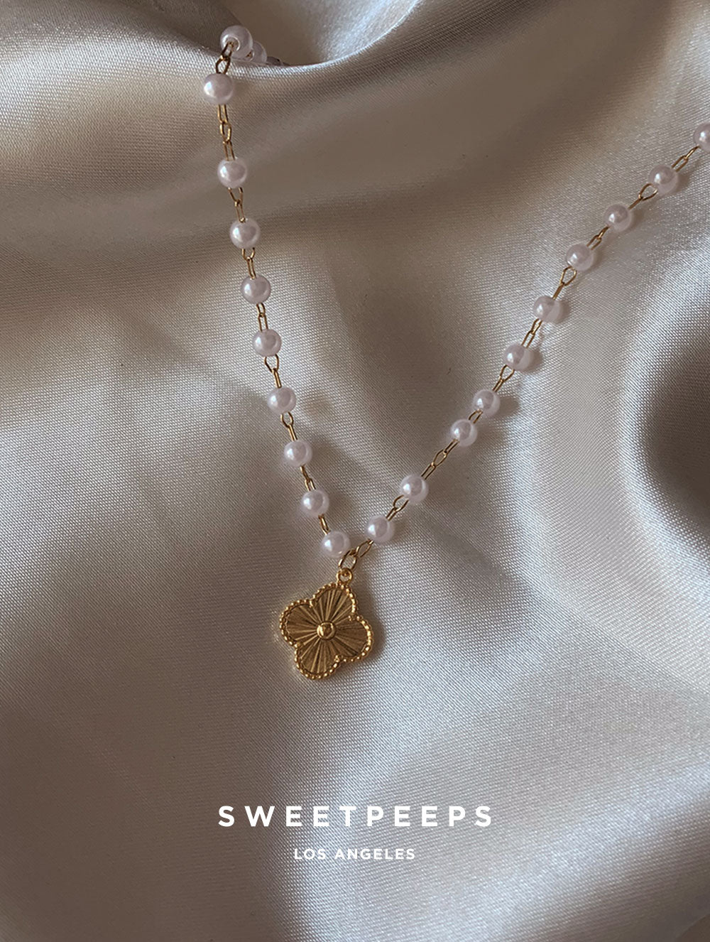 Bonnie Pearl Clover Necklace