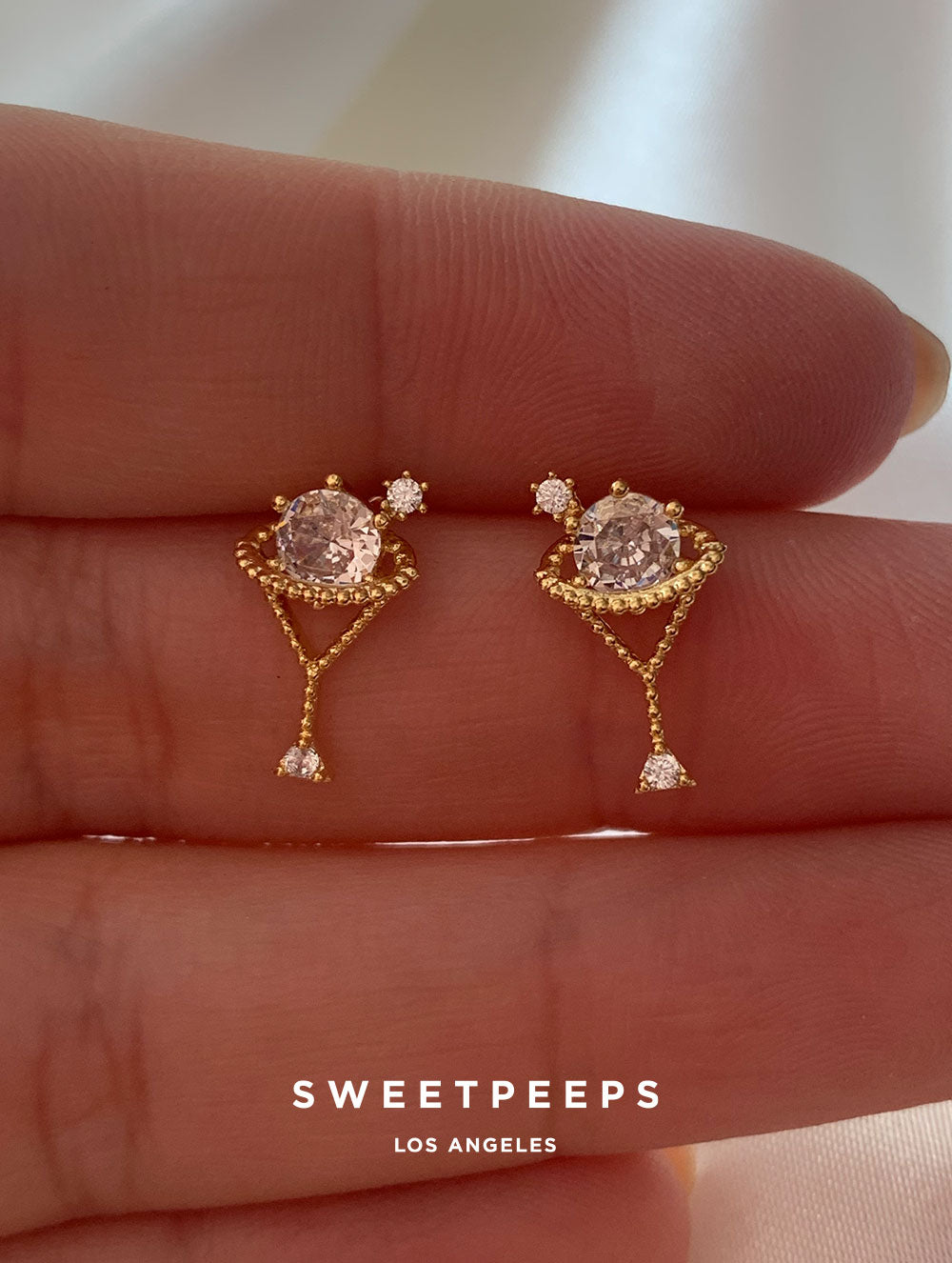 Martini Gem Studs