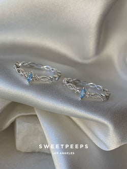 Blue Birthstone Ring - Silver