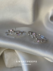 Paisley Pastel Leaf Ring - Silver