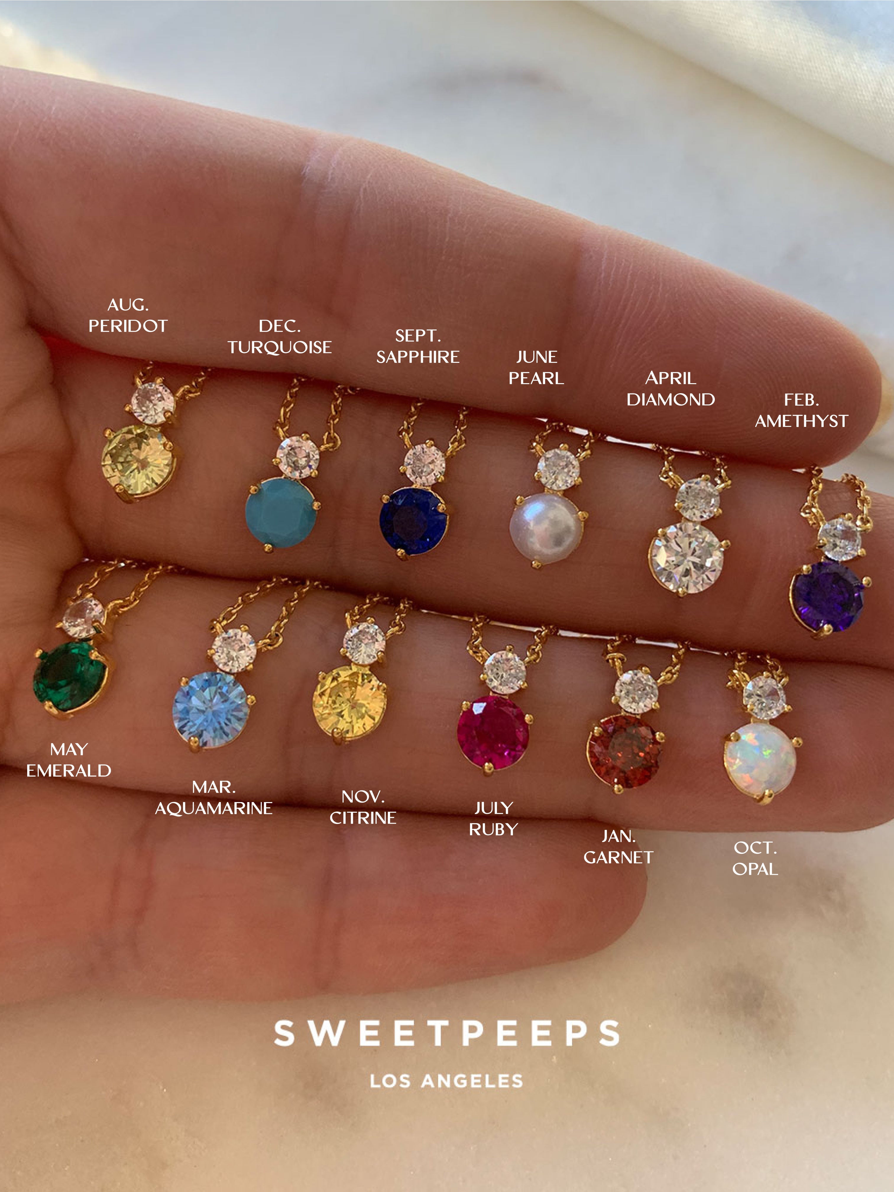 18K Birthstone Month Necklace – SP Inc.