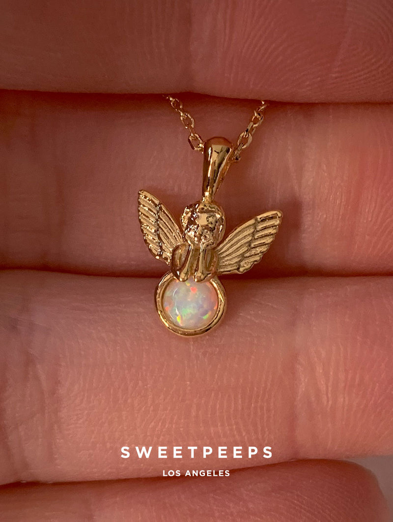 Opal Angel Necklace