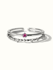 Emaline Crystal Ring - Silver