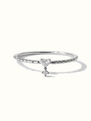 Mariana Delicate Heart Ring - Silver