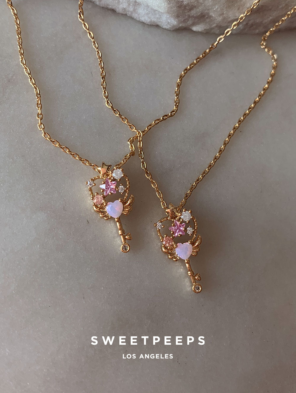 Heart Wings Wand Necklace