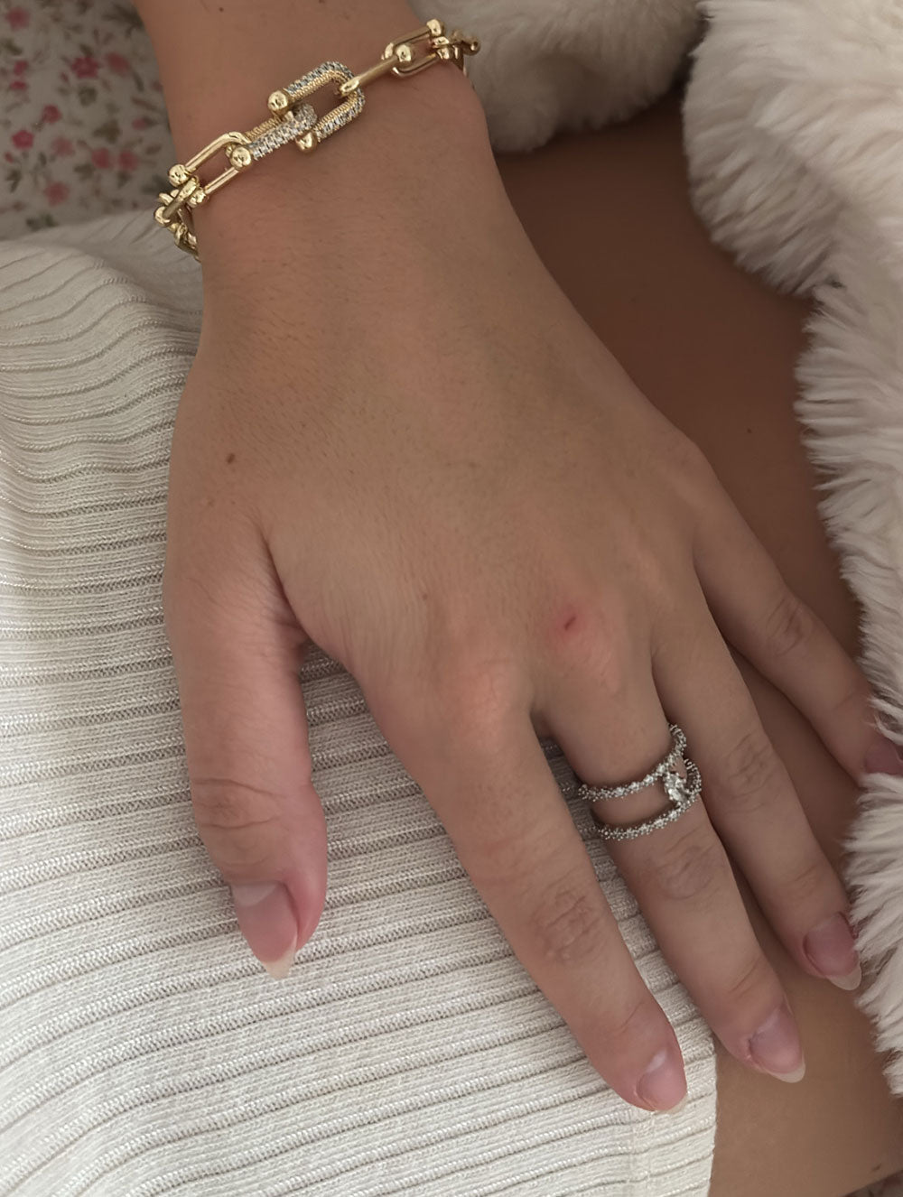 Aralyn Double Band Ring - Silver