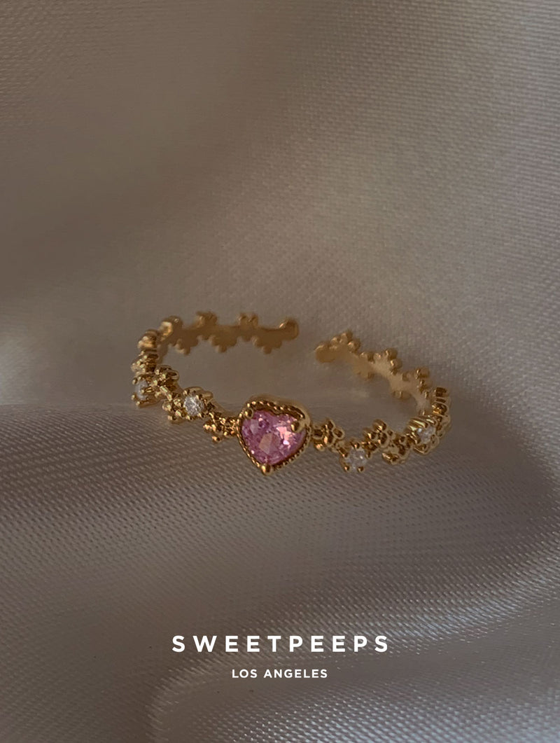 Lova Pink Heart Ring