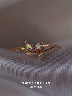 Leah Holo Butterfly Ring