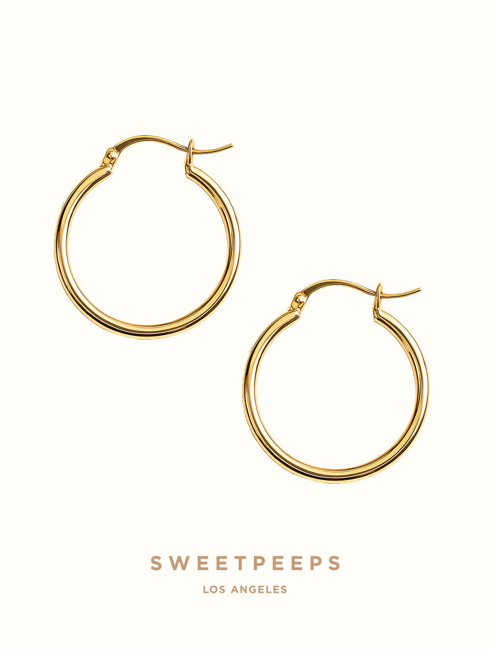 Natural Gold Hoops