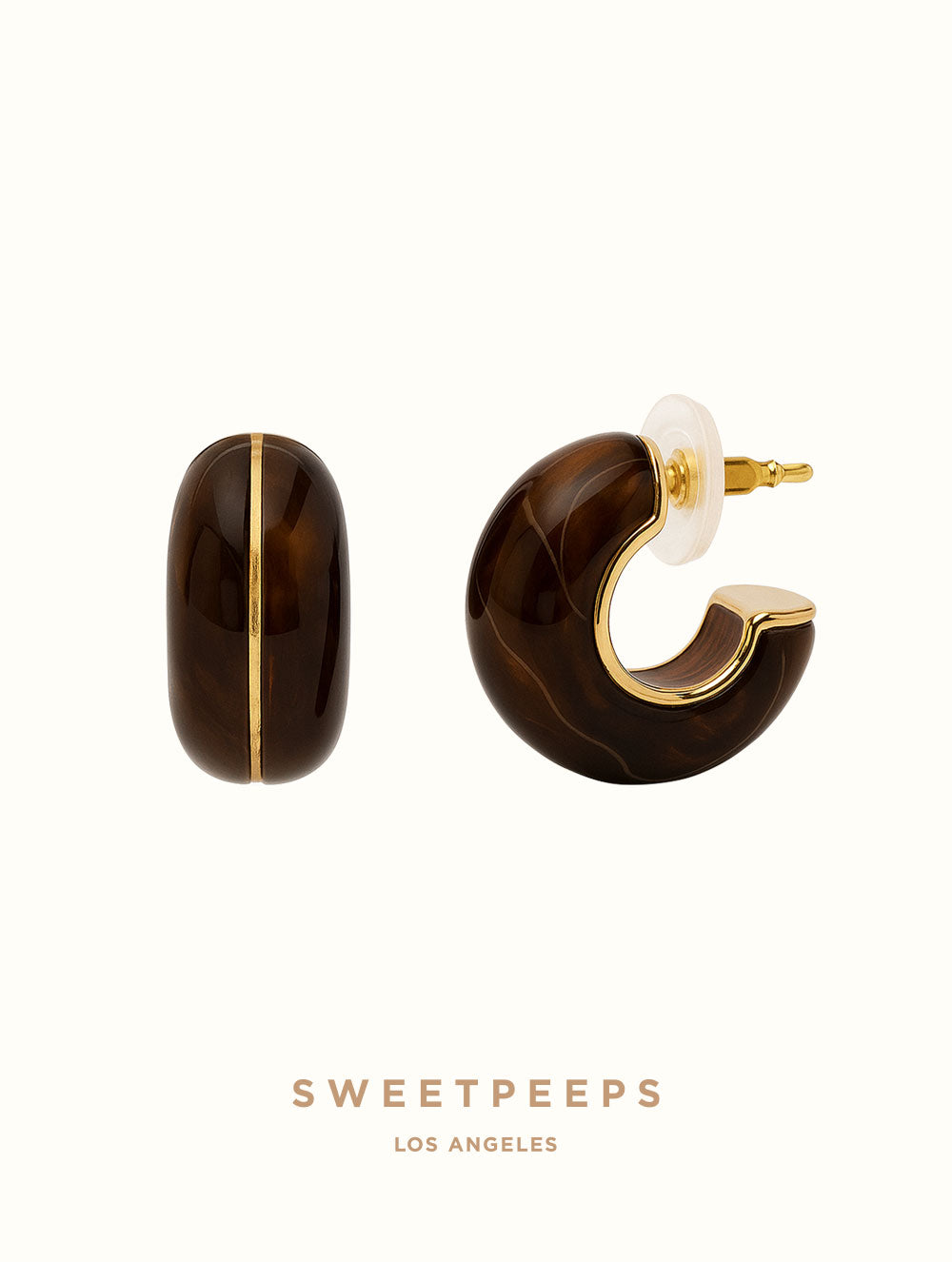 Tortoise Shell Hoops