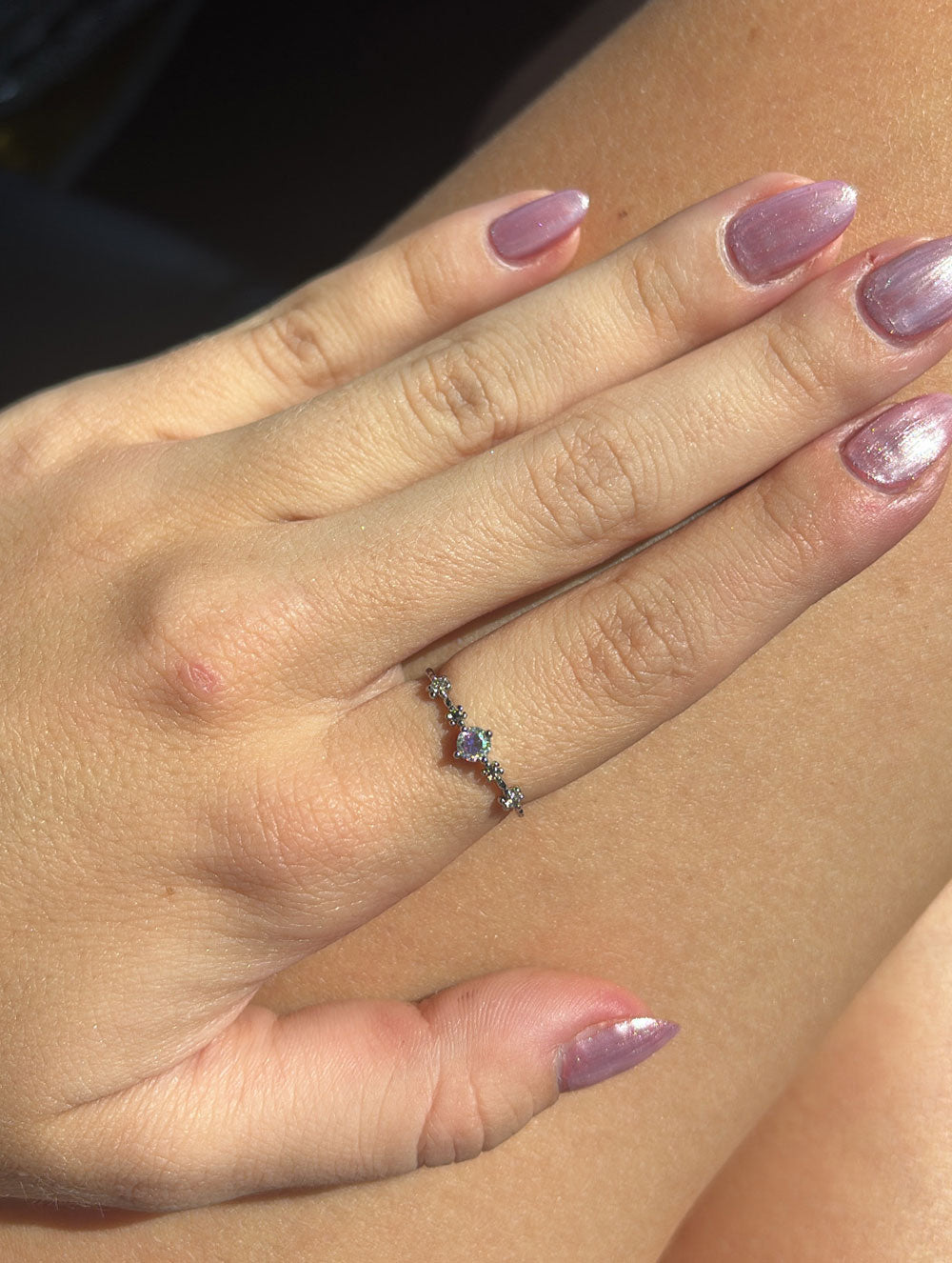 Perla Dainty Ring - Silver