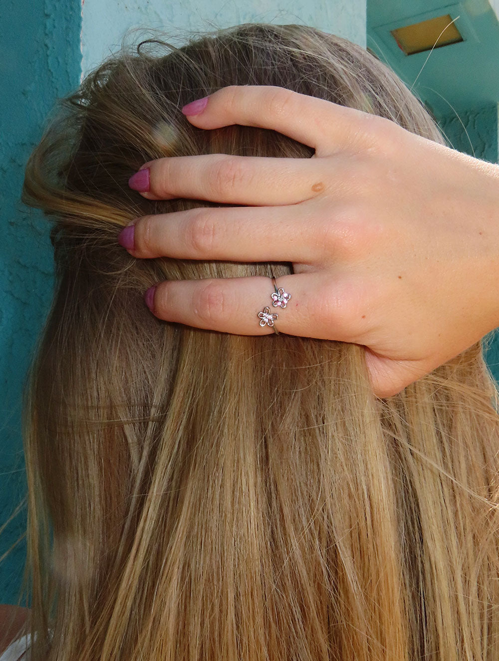 Waterlily Petals Ring - Silver