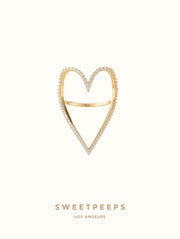 Tiny Crystals Heart Ring