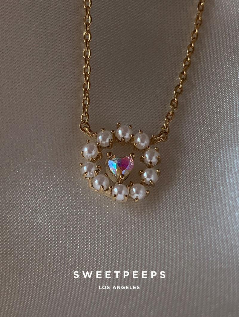 Astoria Pearl Heart Necklace