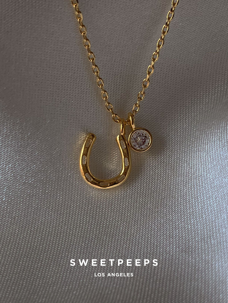 Indie Lucky Horseshoe Necklace