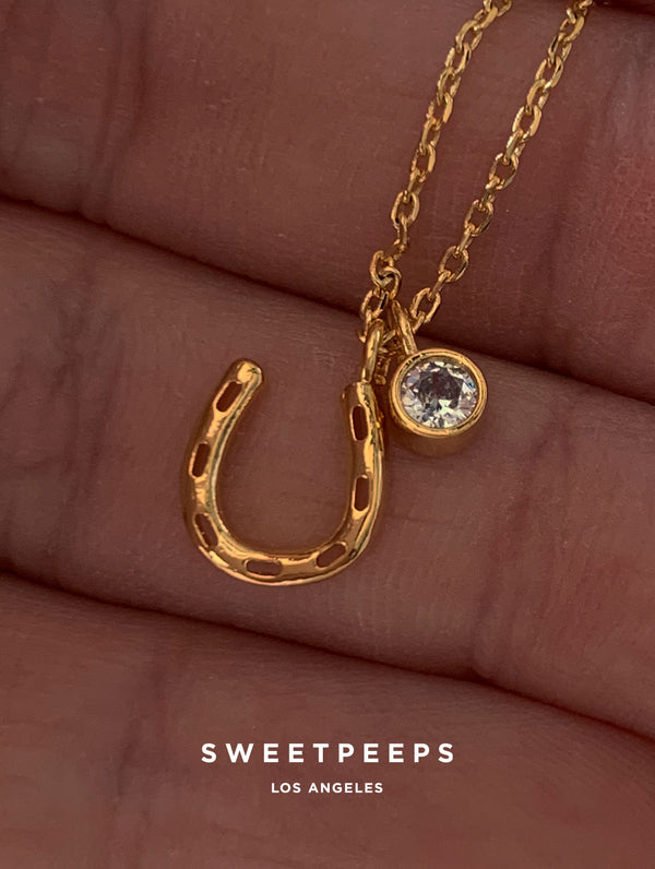 Indie Lucky Horseshoe Necklace