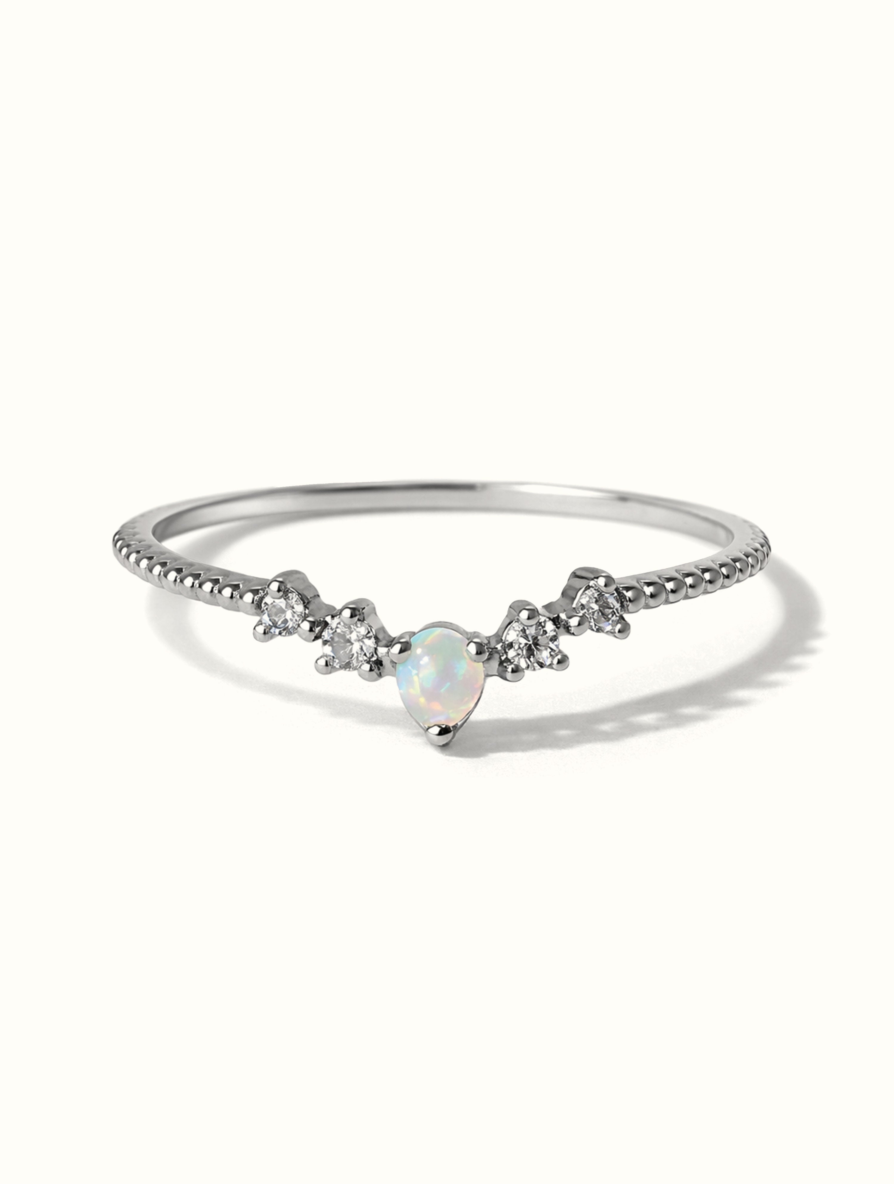 Reese Opal Ring - Silver