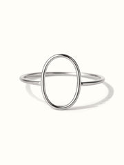 Oval Shapes Ring - Silver