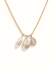Trinity Pearl Stone Necklace