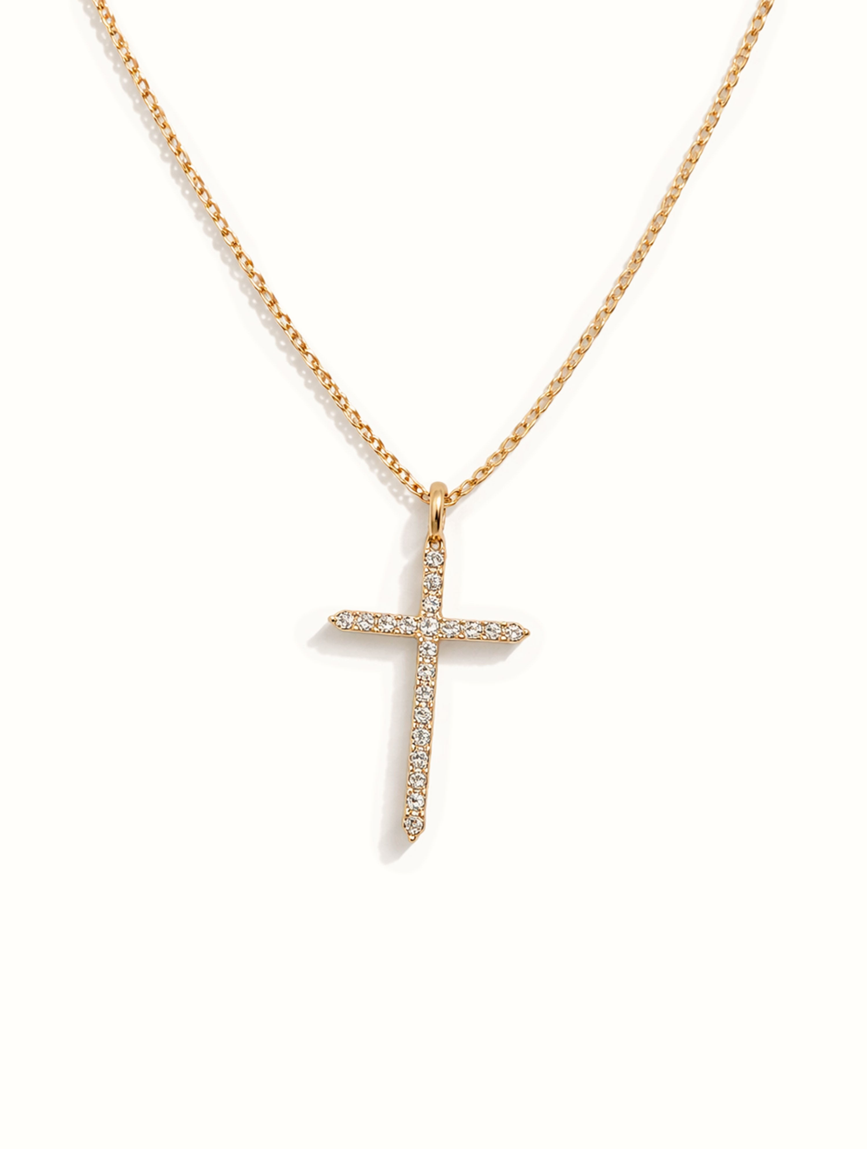 Large Diamond Cross Necklace