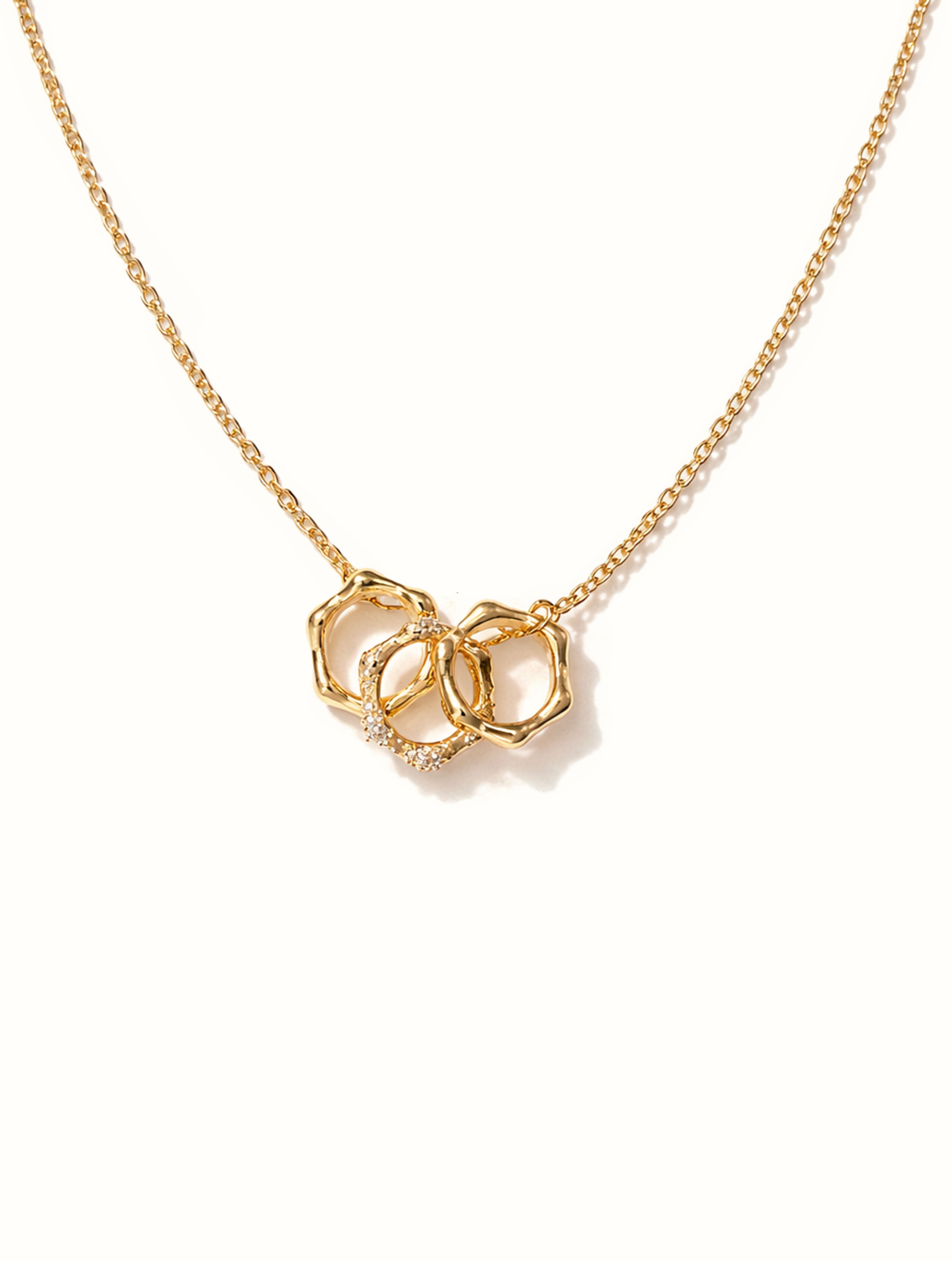 18K Eternal Rings Necklace