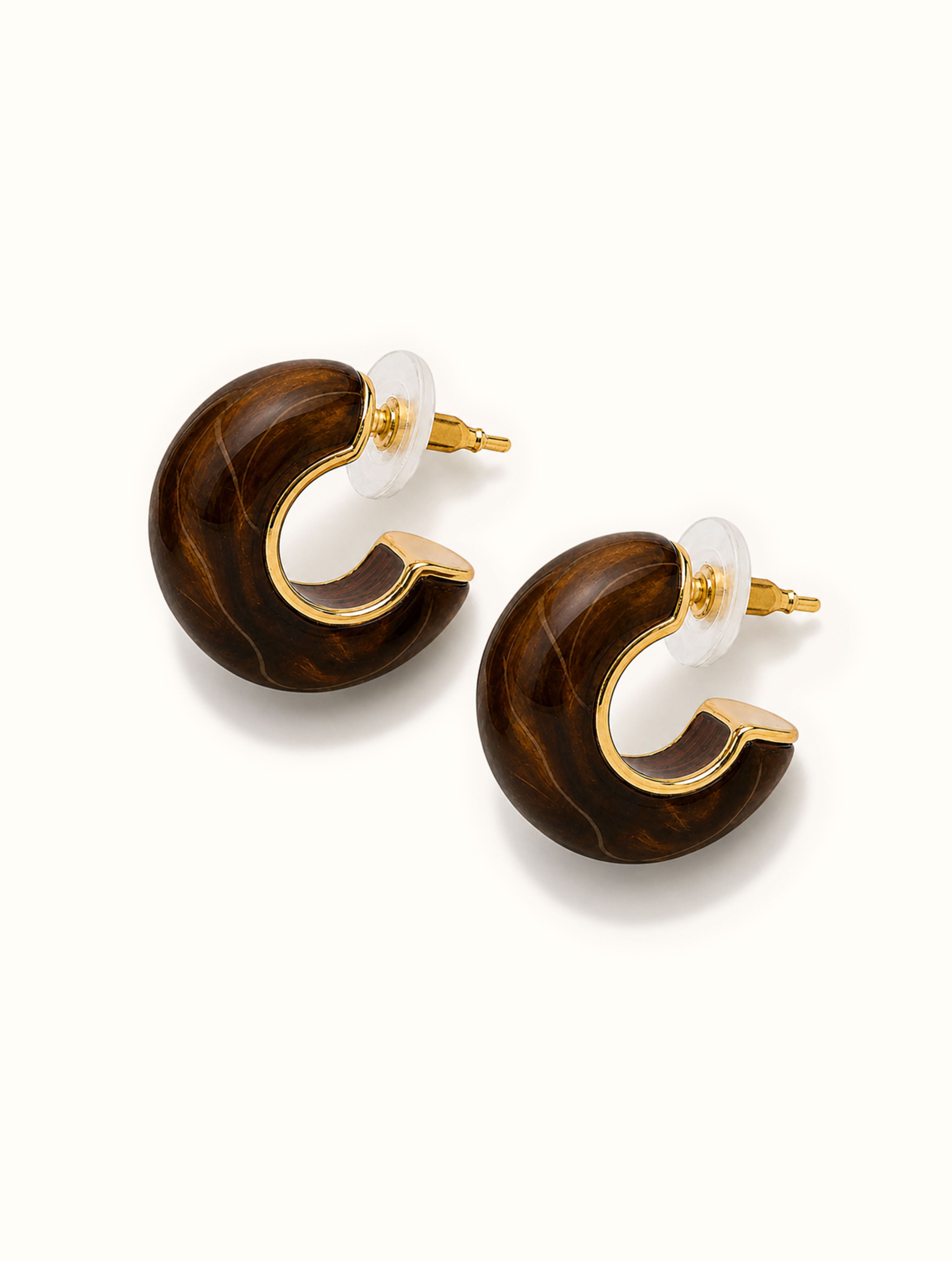 Tortoise Shell Hoops