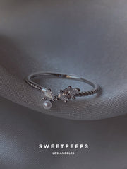 Ruth Pearl Almond Ring - Silver