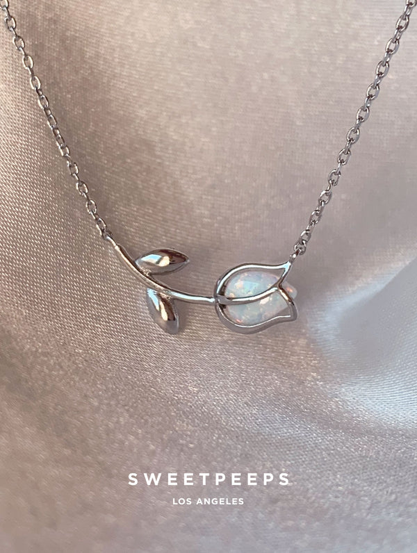 Tulip Necklace - Silver