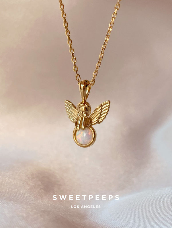 Opal Angel Necklace
