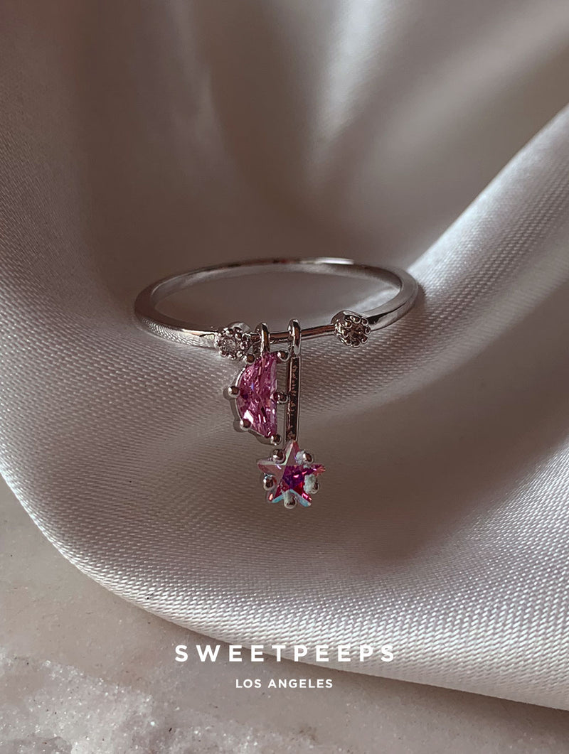 Star Chaser Charm Ring - Silver
