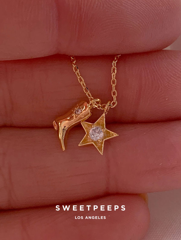 Cowgirl Star Charm Necklace