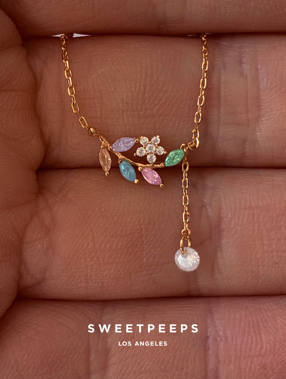 Tristian Dainty Leaf Necklace