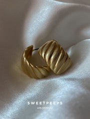 Matte Dusted Hoop Earrings