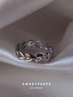 Evangeline Heart Ring - Silver