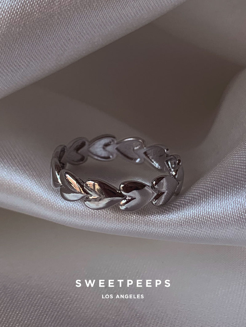 Evangeline Heart Ring - Silver