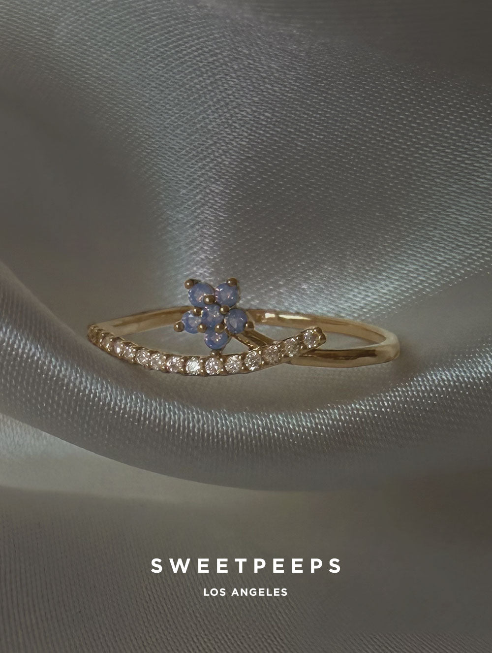 Jane Lavender Petals Ring