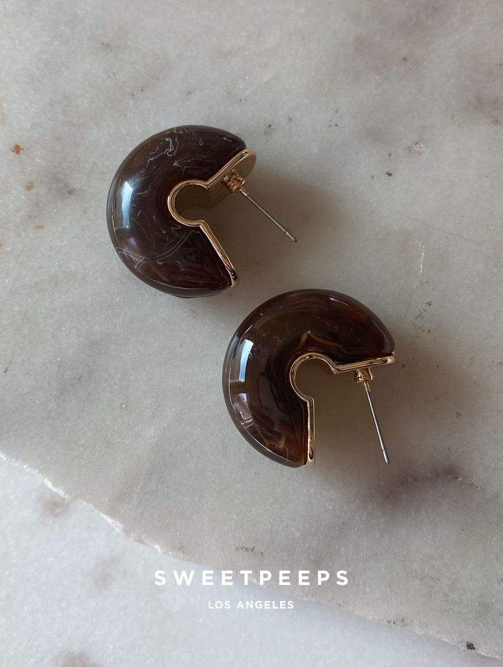 Tortoise Shell Hoops