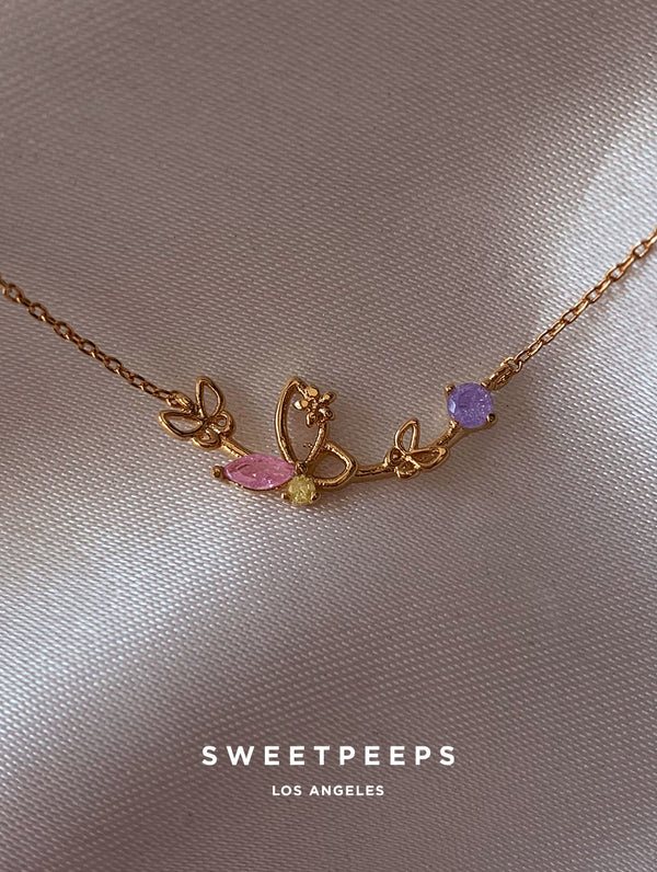 Dylan Butterfly Pastel Necklace