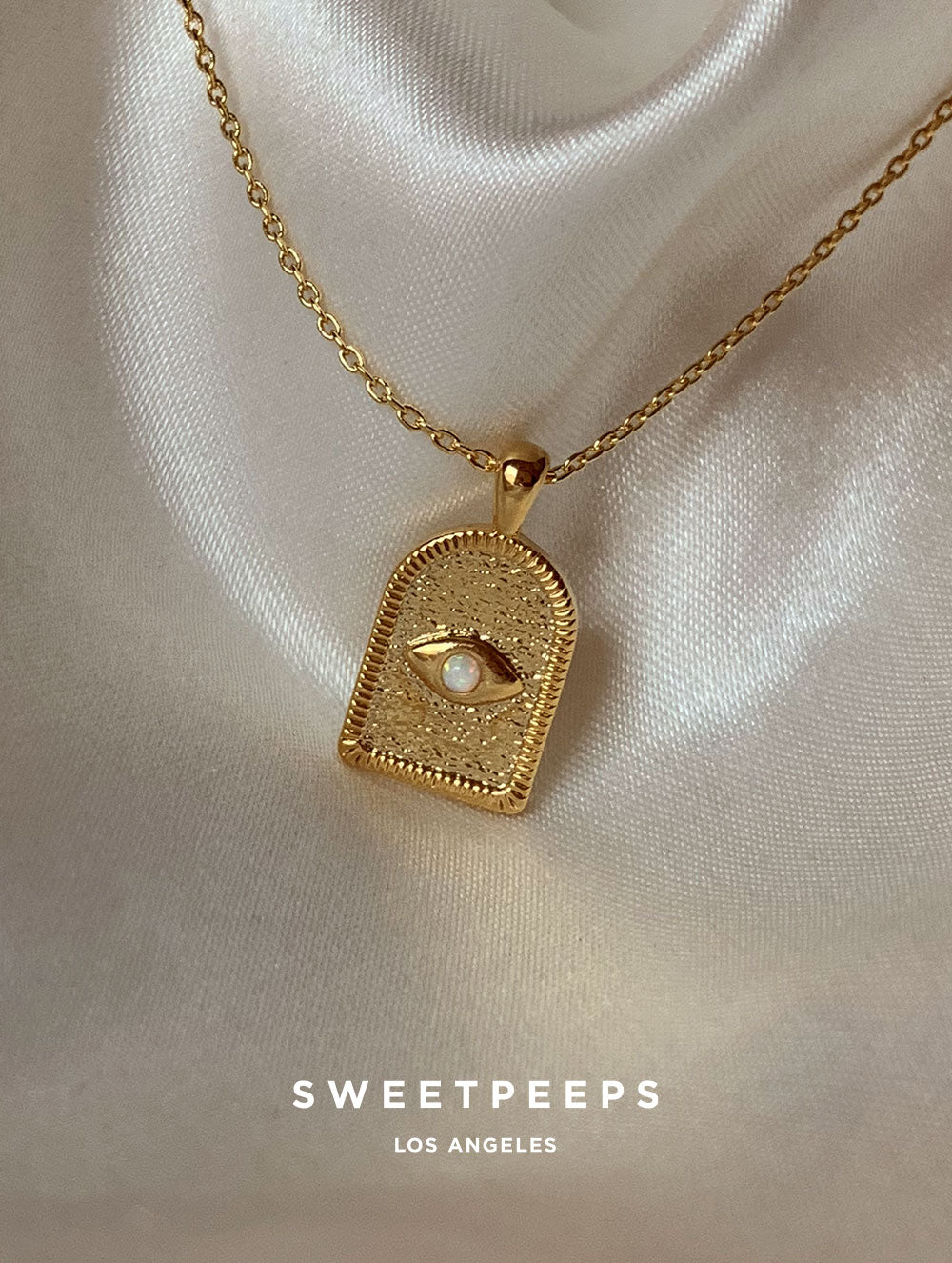 Lucky Eye Dome Pendant Necklace