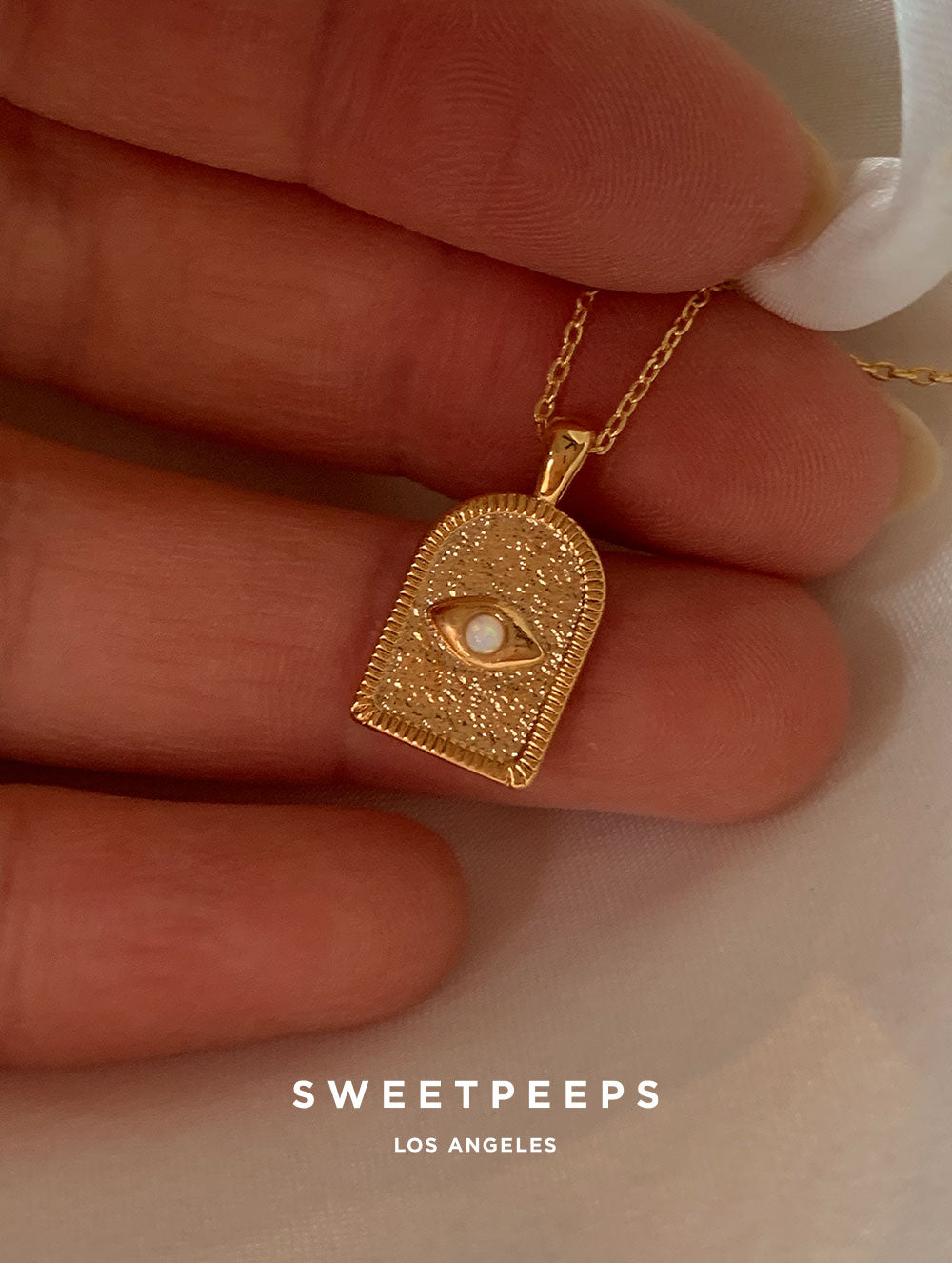Lucky Eye Dome Pendant Necklace