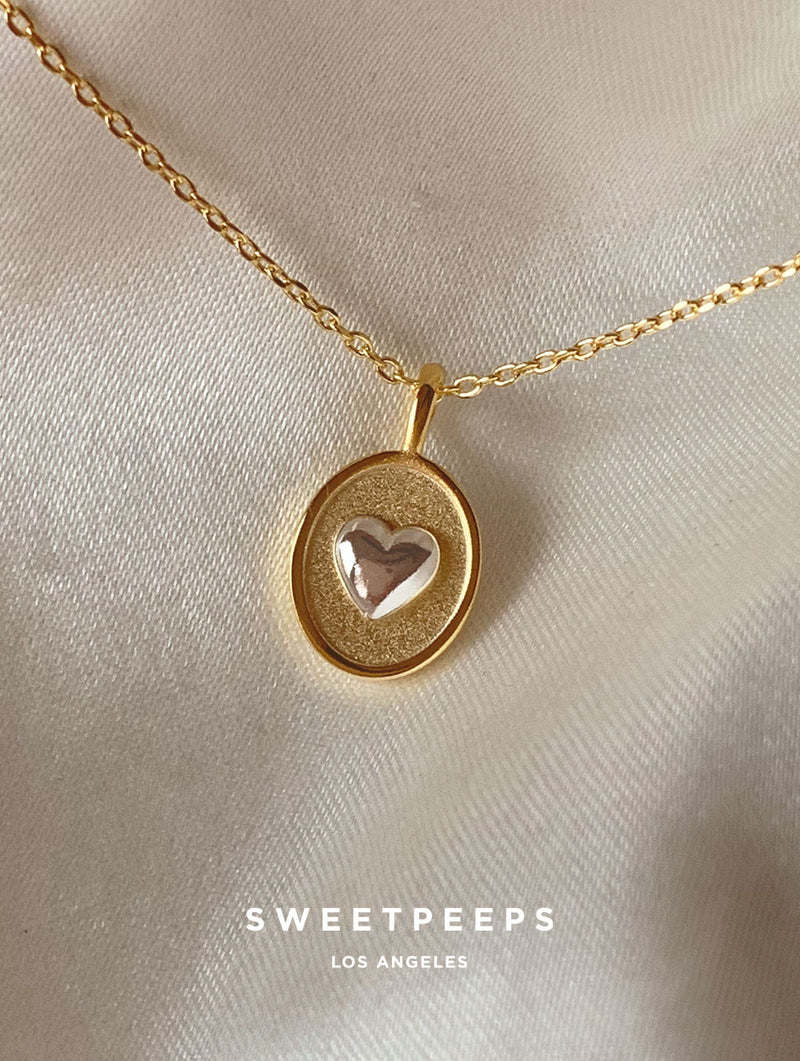 Silver & Gold Heart Necklace