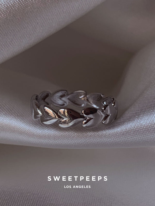 Evangeline Heart Ring - Silver